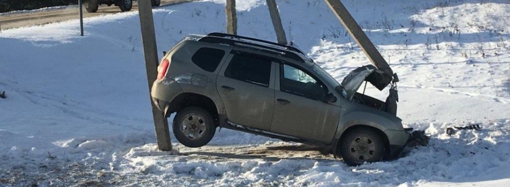 Renault Duster разбили в очень необычном ДТП