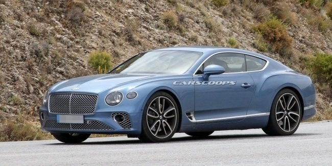 Гибридный Bentley Continental засветился первыми фото на тестах