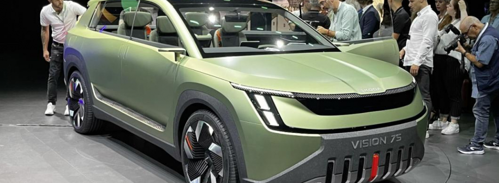 Skoda Vision 7S представила большой семиместный электрический внедорожник 