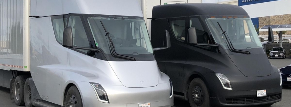 Тягач на электротяге Tesla Semi еле догнали на трассе