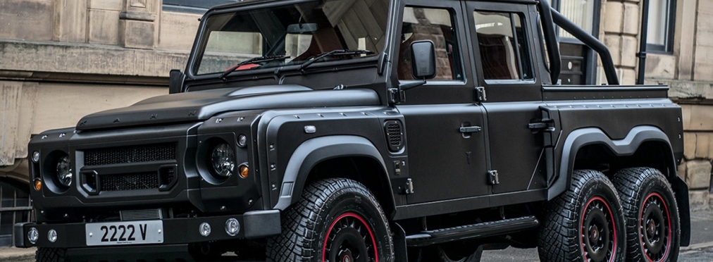 Представлен 6-колесный пикап на базе Land Rover Defender