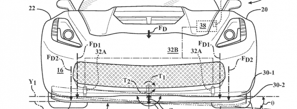 Среднемоторный Corvette оснастят активным передним сплиттером