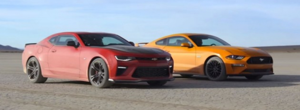 Ford Mustang GT и Chevrolet Camaro SS 1LE сразились в гонке