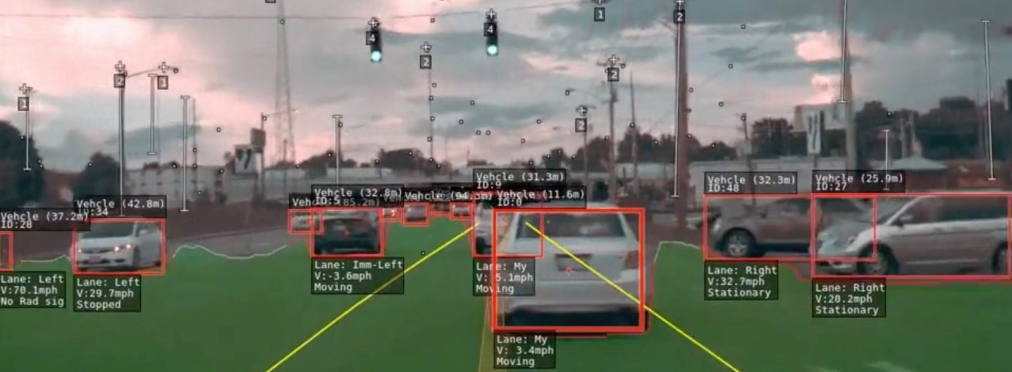 Tesla показала, как система автопилота «видит» мир